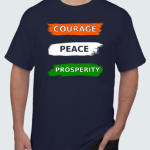 Round Neck Navy Blue Unisex T-shirt