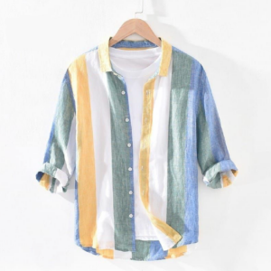 Striped Blue and Orange Shirt