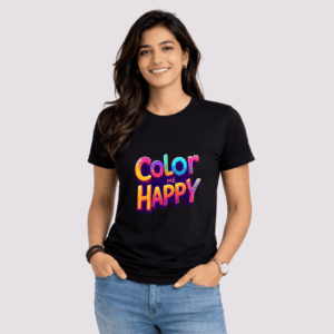Color Me Happy Black T-Shirt