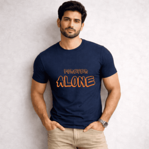 Forever Alone Men's Navy Blue T-Shirt