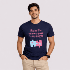 You're the Missing Piece to my Puzzle Men's Navy Blue T-Shirt