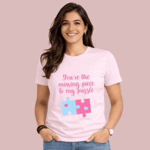 You're the Missing Piece to my Puzzle Soft Pink T-Shirt