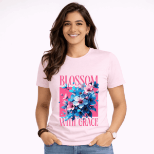 Blossom With Grace Soft Pink Unisex T-Shirt